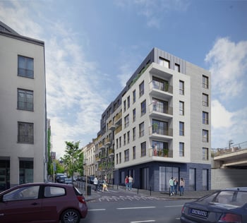 achterkant gevel Residentie Schuman Urbicoon